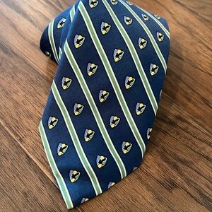 Vineyard Vines Navy Green Old Marsh Country Club Silk Tie Preppy Golf Necktie